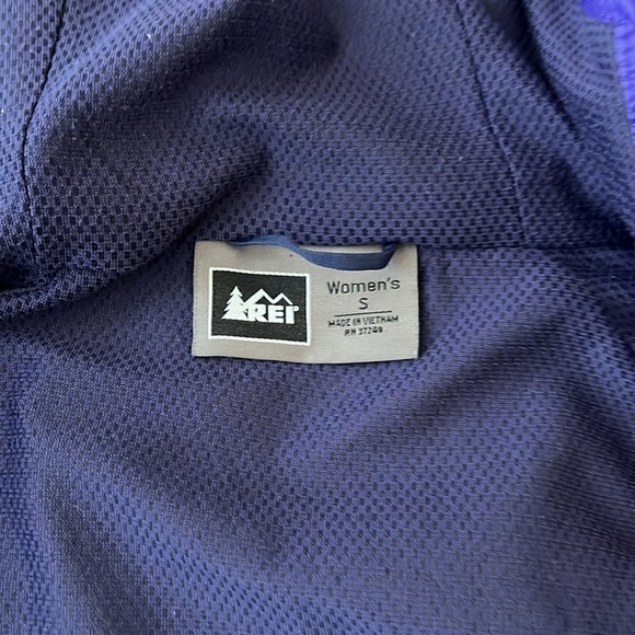 REI WOMENS PURPLE JACKET POLARTEC PERTEX NYLON POLYESTER FULL ZIP HOODED Size S - Picture 7 of 8